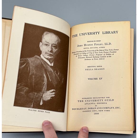 The University Library Hardback Vol. XV Copyright 1926 John Huston Finley LLD - Picture 7 of 10